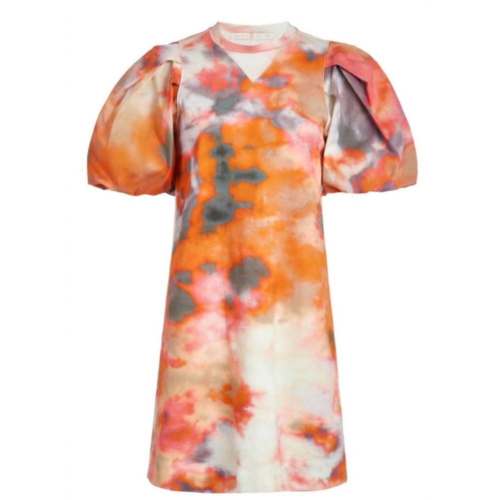 Marie Oliver Evie Dress Autumn Sky Puff Sleeves